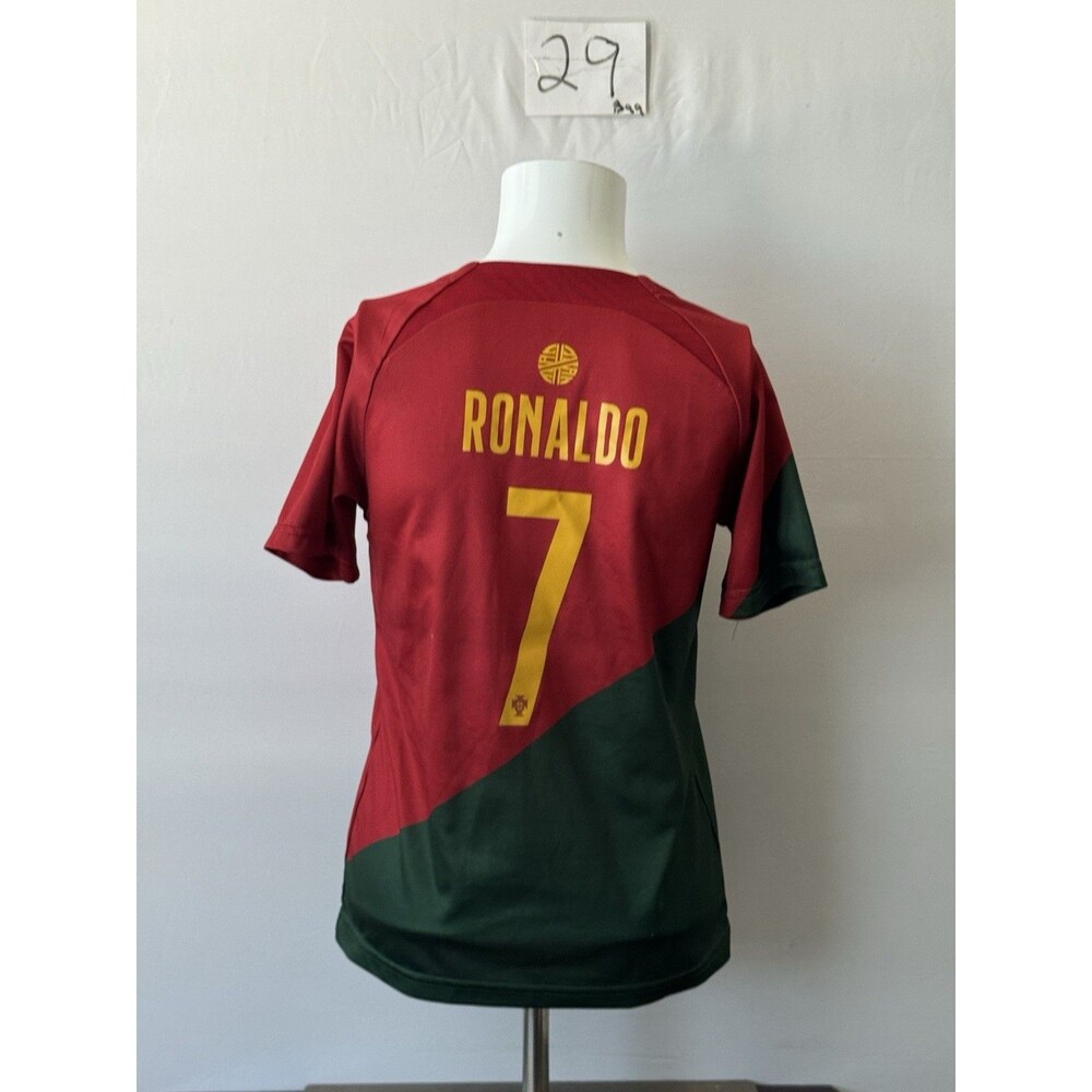 Portugal Ronaldo #7 Soccer Jersey Red Green Fan Shirt Adult Medium M